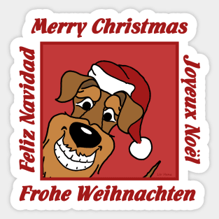 Airedale Terrier Christmas Sticker